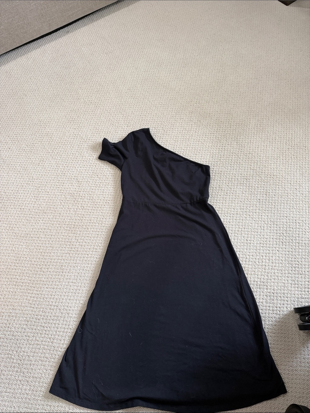 Who What Wear Black One-Shoulder A-Line Dress